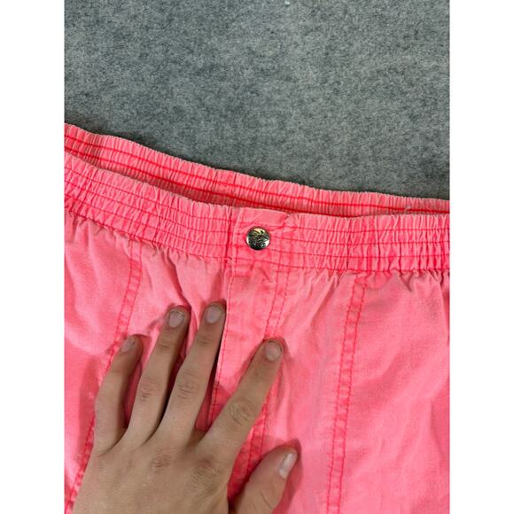 VINTAGE 90s Ocean Pacific OP Shorts Mens Medium Pink Elastic Waist Swim Trunks - Picture 5 of 6